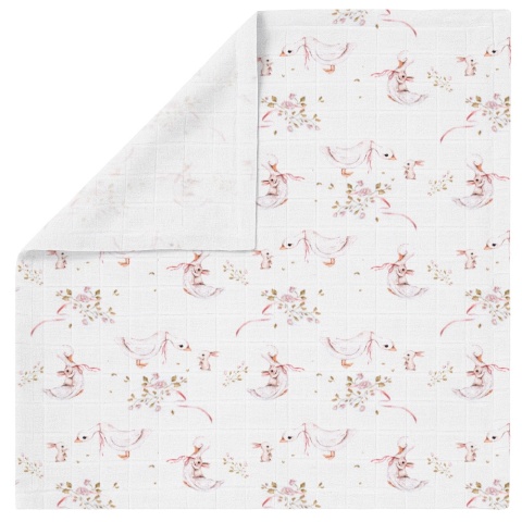 Pieluszka bambusowa Bocioland 40x40 antybakteryjna hipoalergiczna gąska