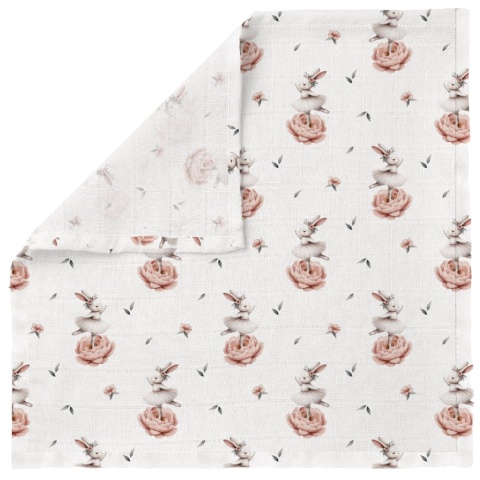 Pieluszka bambusowa Bocioland 40x40 antybakteryjna hipoalergiczna królik