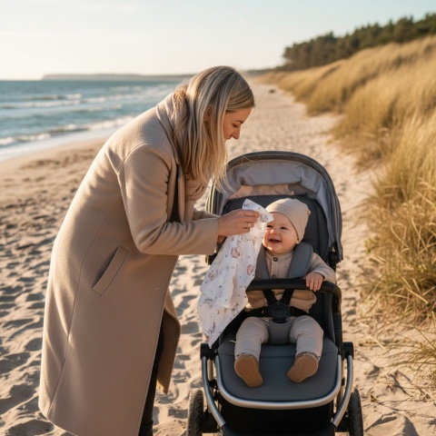 Pieluszka bambusowa Bocioland 40x40 antybakteryjna hipoalergiczna królik