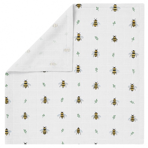 Pieluszka bambusowa Bocioland 40x40 antybakteryjna hipoalergiczna pszczółka