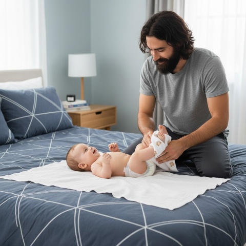 Pieluszka bambusowa Bocioland 40x40 antybakteryjna hipoalergiczna miś