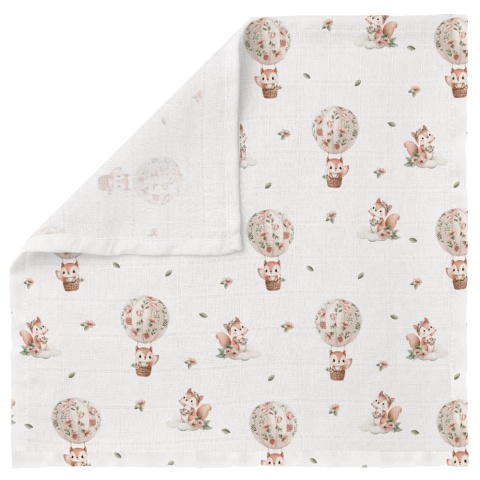 Pieluszka bambusowa Bocioland 40x40 antybakteryjna hipoalergiczna wiewiórka