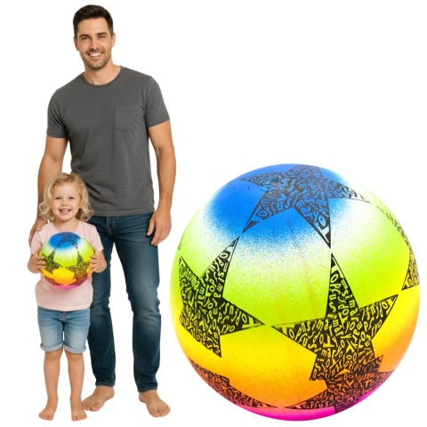 Piłka plażowa ogrodowa miękka 18 cm gumowa do basenu piaskownicy dla dzieci
