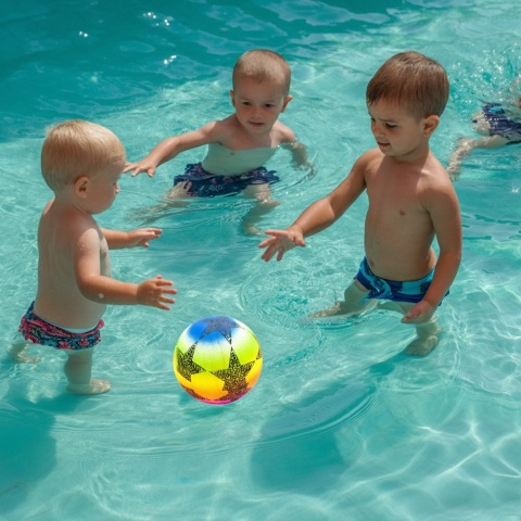 Piłka plażowa ogrodowa miękka 18 cm gumowa do basenu piaskownicy dla dzieci