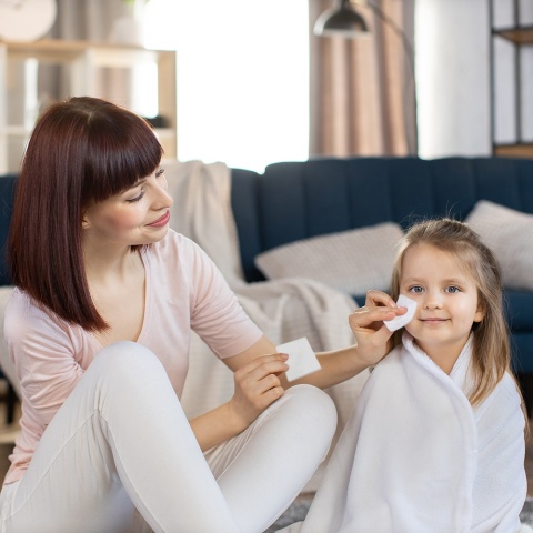 Płatki kosmetyczne Bocioland dla niemowląt 9 x 11 cm 100% bawełny 60 szt 0+