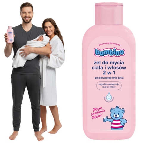 Żel pod prysznic do ciała i włosów dla niemowląt i dzieci Bambino 400 ml
