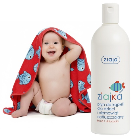 Płyn do kąpieli dla dzieci i niemowląt Ziajka z witaminą E natłuszczający