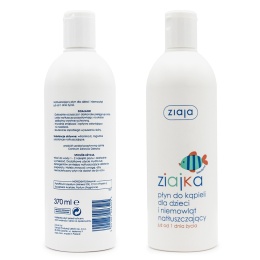 Płyn do kąpieli dla dzieci i niemowląt Ziajka z witaminą E natłuszczający
