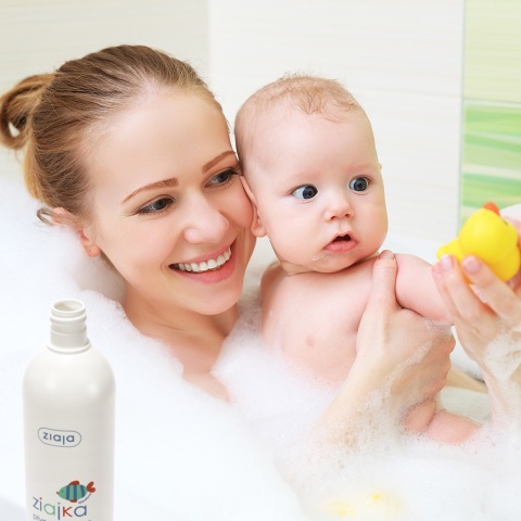 Płyn do kąpieli dla dzieci i niemowląt Ziajka z witaminą E natłuszczający