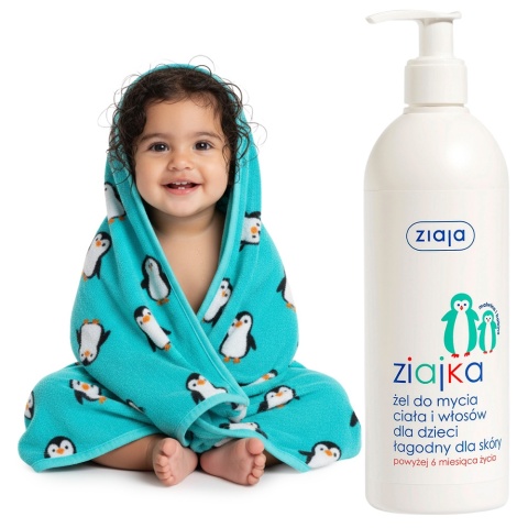 Żel pod prysznic Ziajka do ciała i włosów dla dzieci delikatny 400 ml 6+