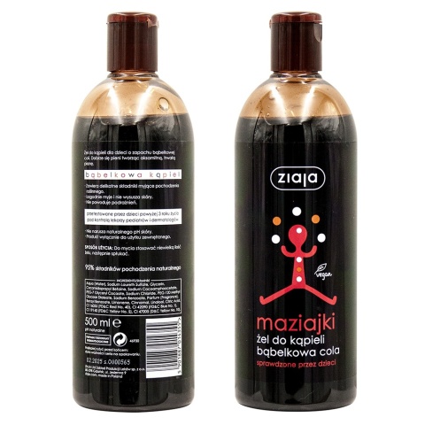 Żel pod prysznic do kąpieli dla dzieci Ziaja Maziajki bąbelkowa cola 500 ml