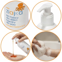 Żel pod prysznic do kąpieli dla dzieci i niemowląt Ziajka łagodny dla skóry