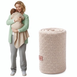 Koc bambusowy dla niemowląt i dzieci hipoalergiczny BabyOno 75x100 beżowy