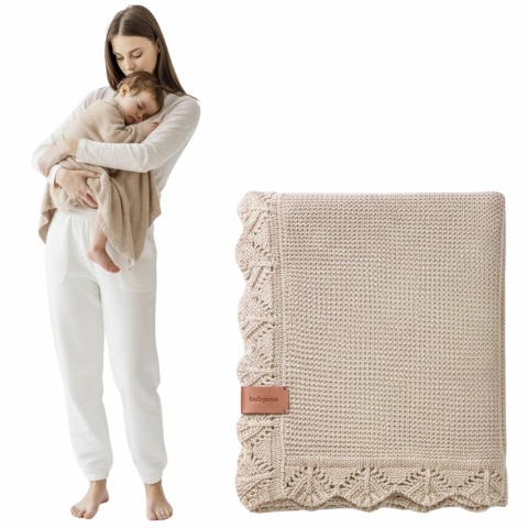 Koc bambusowy dla niemowląt i dzieci hipoalergiczny BabyOno 75x100 beżowy