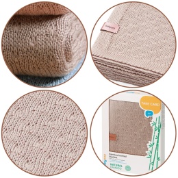 Koc bambusowy dla niemowląt i dzieci hipoalergiczny BabyOno 75x100 brązowy