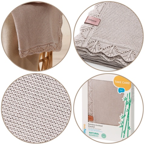 Koc bambusowy dla niemowląt i dzieci hipoalergiczny BabyOno 75x100 szary