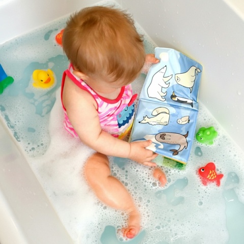 Książeczka sensoryczna Akuku magiczna edukacyjna miękka do wody Magic Book