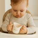 Kubek treningowy dla dzieci BabyOno Flow z uchwytami 120 ml beżowy 12m+