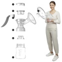 Laktator ręczny Akuku odciągacz pokarmu + adapter butelka 150 ml z kapslem