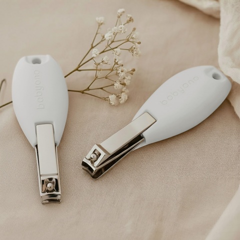 Obcinacz do paznokci Babyono dla dzieci i niemowląt stal nierdzewna biały