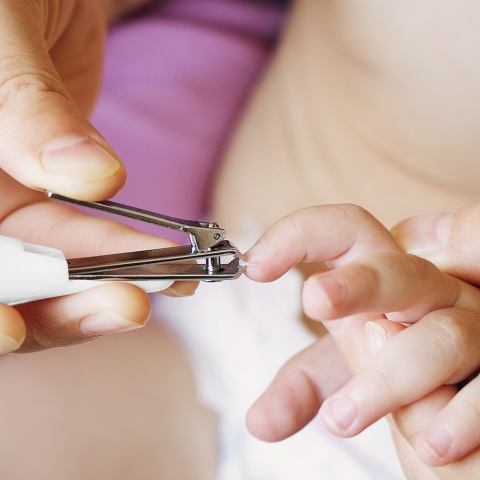 Obcinacz do paznokci Babyono dla dzieci i niemowląt stal nierdzewna biały