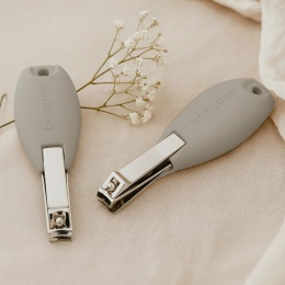 Obcinacz do paznokci Babyono dla dzieci i niemowląt stal nierdzewna szary