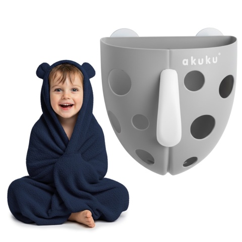 Organizer na zabawki do kąpieli pojemnik do wanny a przyssawki Akuku