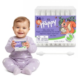 Patyczki do uszu dla dzieci niemowląt z ogranicznikiem hipoalergiczne Bella