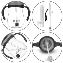 Zapasowe ustniki wymienne do bidonów z odważnikiem Akuku silikon 3 szt. 9+