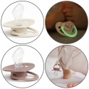 Smoczek uspokajający anatomiczny BabyOno silikon świeci 18m+ 2pak brąz beż