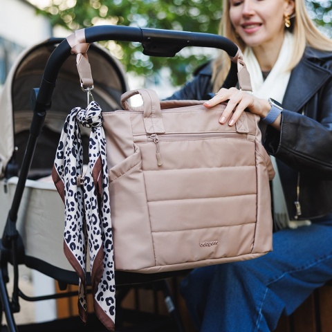 Torba do wózka szpitala dla mamy i dziecka do samolotu Babyono Cami beżowa