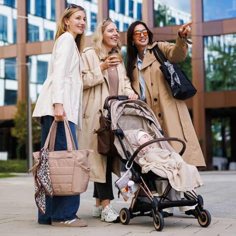 Torba do wózka szpitala dla mamy i dziecka do samolotu Babyono Cami beżowa