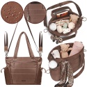 Torba do wózka szpitala dla mamy i dziecka do samolotu Babyono Cami brązowa