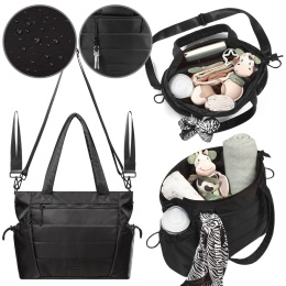 Torba do wózka szpitala dla mamy i dziecka do samolotu Babyono Cami czarna