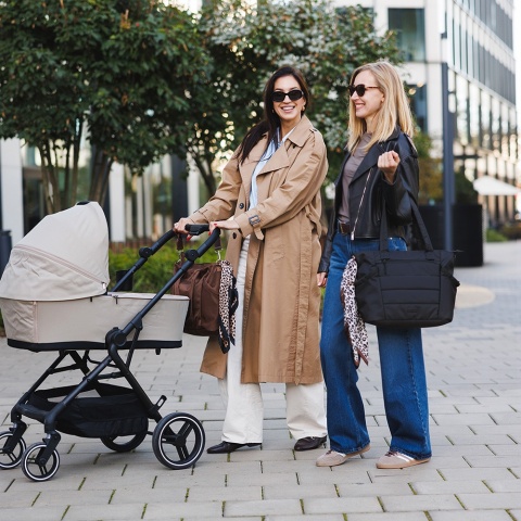 Torba do wózka szpitala dla mamy i dziecka do samolotu Babyono Cami czarna