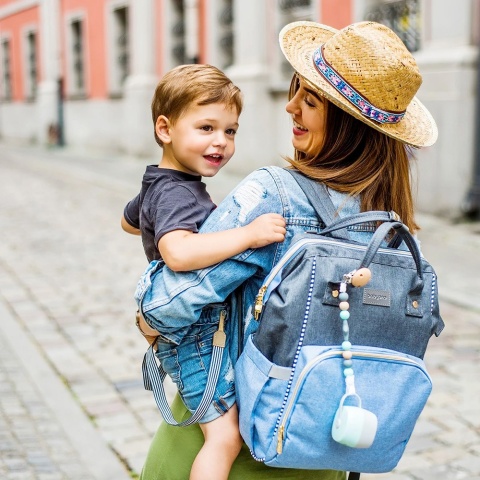 Etui na smoczek BabyOno pojemnik uniwersalny na spacer zamykany miętowy
