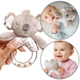 Miś grzechotka dla niemowląt zabawka sensoryczna pluszak Babyono Koala Coco