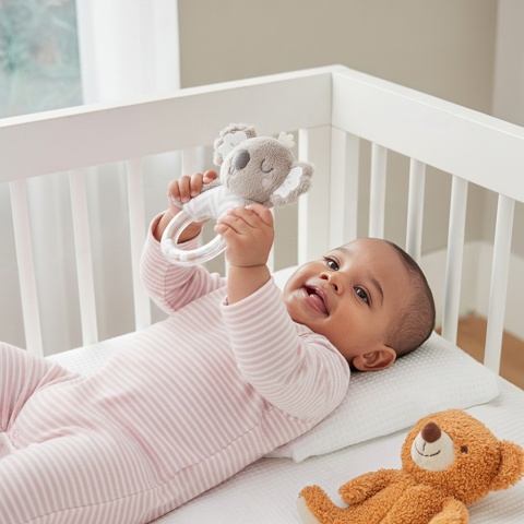 Miś grzechotka dla niemowląt zabawka sensoryczna pluszak Babyono Koala Coco