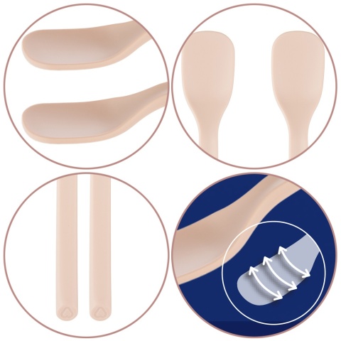 Łyżeczka Lovi pierwsza do karmienia dla niemowląt do nauki 2 szt. beżowa