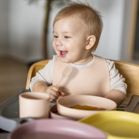 Łyżeczka Lovi pierwsza do karmienia dla niemowląt do nauki 2 szt. beżowa