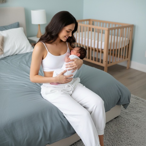 Majtki poporodowe Babyono jednorazowe figi oddychające 90 cm M 5 szt