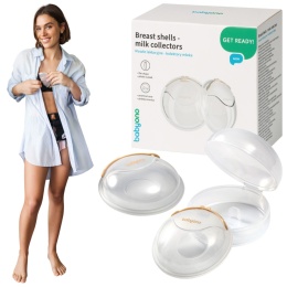 Muszle laktacyjne kolektor mleka BabyOno zbieracz mleka silikon 2 szt. etui