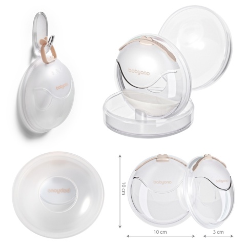 Muszle laktacyjne kolektor mleka BabyOno zbieracz mleka silikon 2 szt. etui