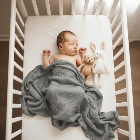 Pieluchy bambusowe Babyono pieluszki 70x70 antybakteryjne miękkie x3 zieleń