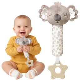 Miś pluszak przytulanka piszczek szeleścik Babyono z gryzakiem Koala Coco
