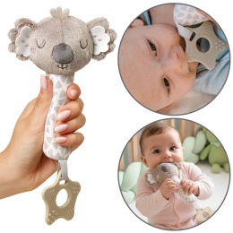 Miś pluszak przytulanka piszczek szeleścik Babyono z gryzakiem Koala Coco
