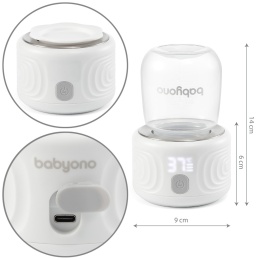 Podgrzewacz do butelek przenośny bezprzewodowy Babyono 180 ml 37°C w 2 min.
