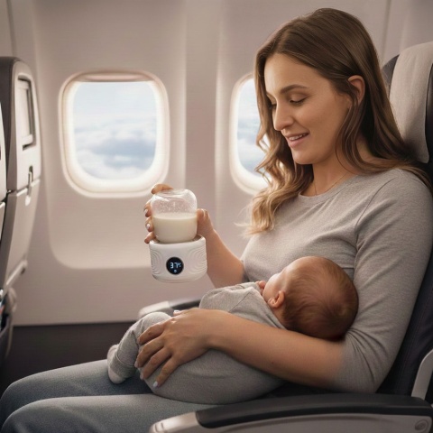 Podgrzewacz do butelek przenośny bezprzewodowy Babyono 180 ml 37°C w 2 min.