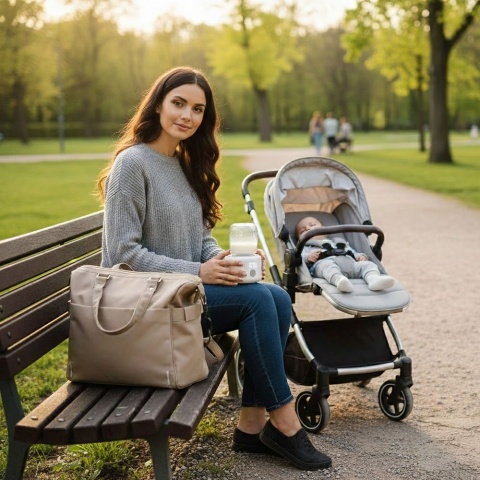 Podgrzewacz do butelek przenośny bezprzewodowy Babyono 180 ml 37°C w 2 min.
