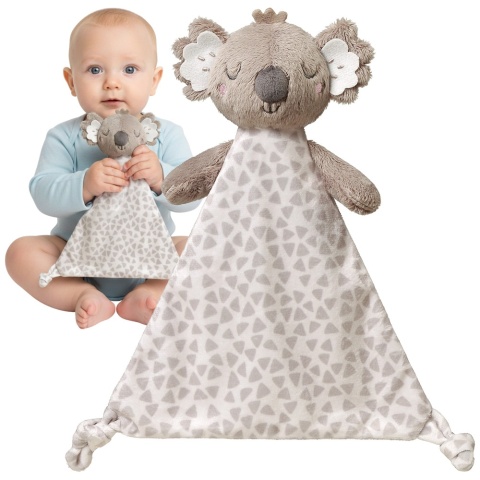 Zabawka sensoryczna przytulanka pluszak kocyk grzechotka Babyono Koala Coco